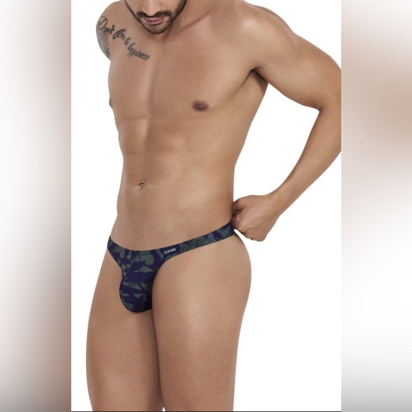 Clever Blue/Green Men’s Thong - Picture 4 of 9